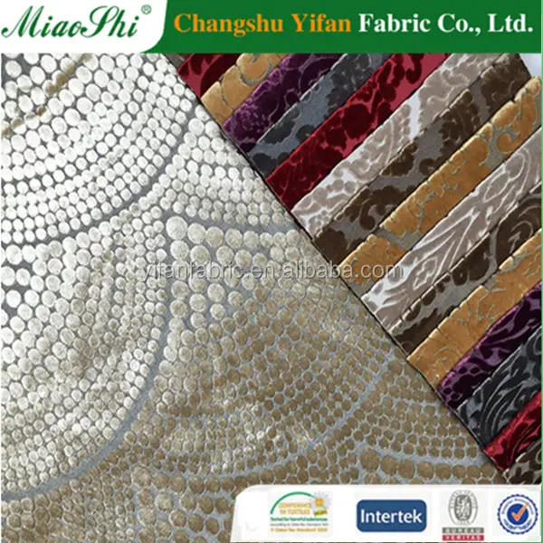 Ready sale 100%polyester jacquard velour curtain fabric for home textile