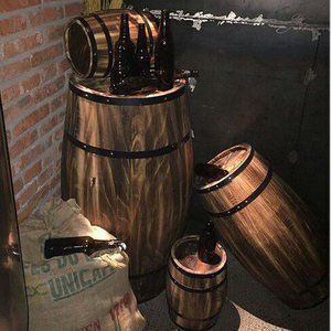 Barile di legno di pino di dimensioni Multiple di ferro e materiale di quercia barile di <span class=keywords><strong>vino</strong></span> per la decorazione e l'imballaggio - Product Image 2