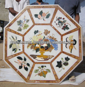 โต๊ะกาแฟหินอ่อนทำมือ Pietra Dura - Product Image 1