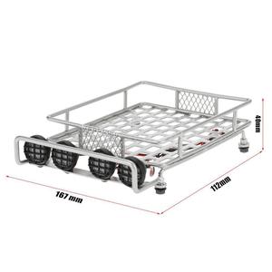 1/10 RC4WD D90 Car RC OFF-ROAD BRUSH bagaglio vassoio bianco Crazy Led Light Bar - Product Image 2