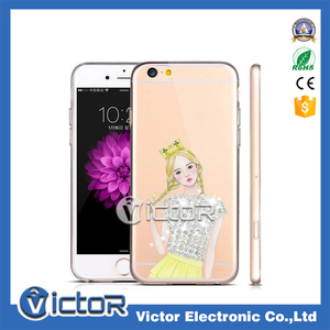 China Mayoristas productos calientes real teléfono móvil Molde 3D impresión funda del teléfono móvil con diamante para iPhone 6 - Product Image 1