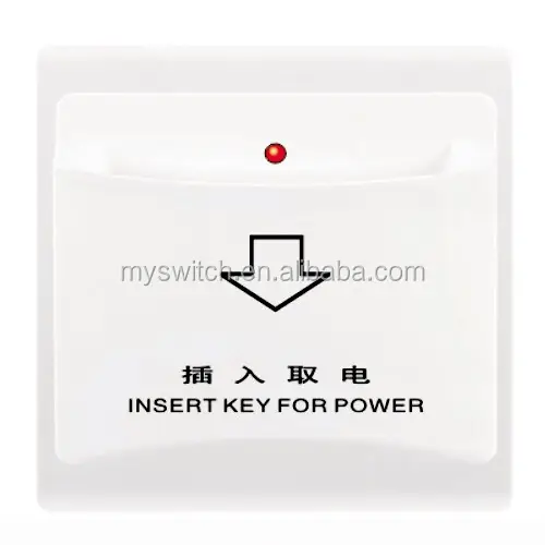 High Quality Energy Saving Electrical Insert Key For Power Card Switch For Hotel Room
