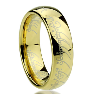 Joyería de titanio letras mágicas Señor de los anillos anillo de compromiso - Product Image 1
