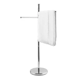 酒店浴室配件现代便携式独立式浴巾晾衣架