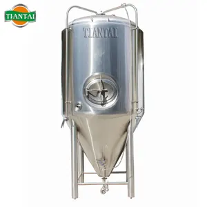 2000L 20HL 15BBL impilato in acciaio inox singolo parete top manway birra fermentatore