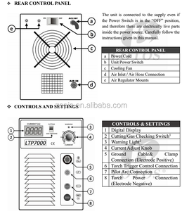 LOTOS ltp7000 Usine bonne qualité IGBT DC Inverter 220 v Portable Précis Outils machine de découpe plasma - Product Image 6