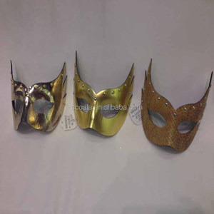 Handgemaakte Lederen Venetiaanse Masker Met Staal Spikes