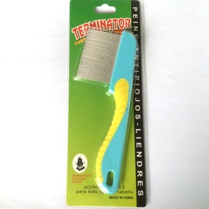 Pettine Antiparassitario con Impugnatura in Plastica Antiscivolo, Denti Lunghi in Acciaio Inox per il Controllo di <span class=keywords><strong>Pidocchi</strong></span>, Zecche e Pulci, per Uso Domestico - Product Image 4