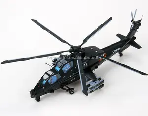 1: 60 paduan WZ-10 helikopter militer pesawat model mainan