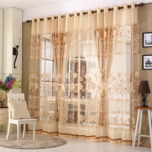 Orientale Indiano Oro Jacquard Floreale Finestra Tulle Voile Pannelli Trasparenti <span class=keywords><strong>Tende</strong></span> <span class=keywords><strong>Per</strong></span> Soggiorno camera Da Letto - Product Image 4