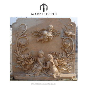 Escultura de mármol para pared, relieve de piedra, beige, PFM - Product Image 3