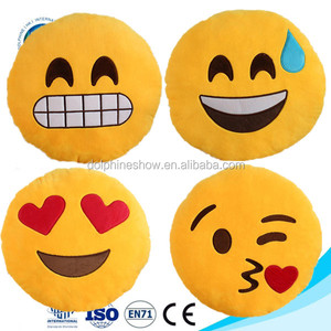 Aduanas relleno suave felpa emoji emoji pillow cojín whatsapp popular barato personalizada de peluche de felpa