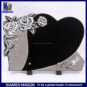 Nouveau design accessoires funéraires avec sculpté rose granit <span class=keywords><strong>cimetière</strong></span> memorial plaques - Product Image 2