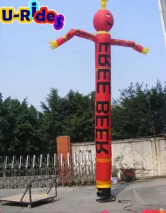 Sky Dancer Natal manusia salju Model produsen PVC balon udara penari dengan Blower untuk promosi efektif iklan