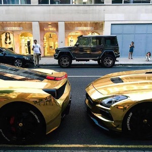 Xe Bao Bì Thời Trang Vàng Chrome Bọc Vinyl Phim Cho Xe Bọc Với Air Phát Hành 1.52*28M - Product Image 4