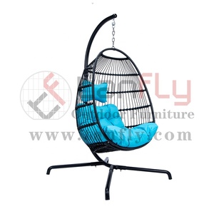 Patio <strong>Swing</strong> Hanging Chair <strong>Single</strong> Seat Outdoor Garden Egg Chair <strong>Swing</strong> with Stand - Product Image 5