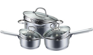 6 unids Acero inoxidable utensilios de <span class=keywords><strong>cocina</strong></span> pot con pico y tapa del filtro - Product Image 2