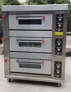 Máquina de panadería, horno de gas de 3 pisos, precio