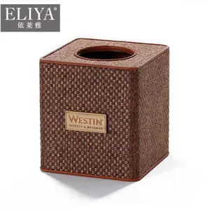 Exquisite Leather Balfour Square Hotel Supply Tissue Box
