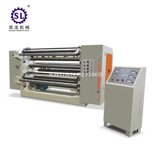 Newest production Full Automatic Coreless Pre Stretch Film Slitting Rewinder Machine