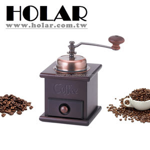 [Holar] ไต้หวันทำโบราณสีน้ำตาลคู่มือโรงงานกาแฟด้วยยางไม้และเหล็กหล่อ - Product Image 2