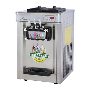 Germany Deutstandard fruit soft serve ice cream maker machine with 3 flavors