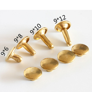 Rivets à double capuchon <span class=keywords><strong>en</strong></span> <span class=keywords><strong>laiton</strong></span> massif de 4 mm, 6 mm, 8 mm, 9 mm, 10 mm, 12 mm - Product Image 6