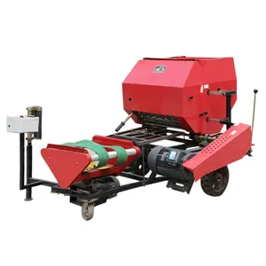 Farming use automatic silage baler and wrapper