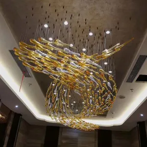 Haute qualité Plafond hôtel lobby lustre en Verre de décoration d'intérieur