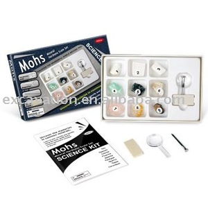 Kit de Ciencia de Dureza Mohs con Piedras de Cuarzo Transparente, Juego de Minerales Mohs de Juguete - Product Image 1