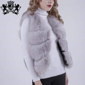 2018 nueva llegada las niñas <span class=keywords><strong>Chaleco</strong></span> de piel natural bushy <span class=keywords><strong>chaleco</strong></span> piel de zorro <span class=keywords><strong>para</strong></span> damas - Product Image 2