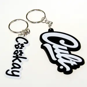 Embroidery Customized Double Sided Fabric Flight Key Chains Key Ring Key Tag For Pilot