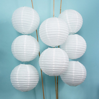 Lanterne en papier ronde blanche de décoration chinoise pour la maison