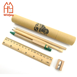 Fantasia ultima cancelleria della scuola riciclata, porcellana scuola di cancelleria regalo Set <span class=keywords><strong>Eco</strong></span> Friendly penna righello matita in tubo di carta - Product Image 6