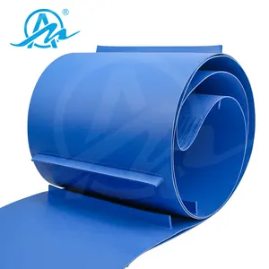 AIMAI Blue PU Color Conveyor Belt With Baffle For Food Cleaning Belt