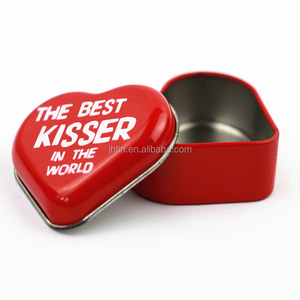 Wholesale Metal Valentine Gift Box Promotion Heart Shape Candy Box