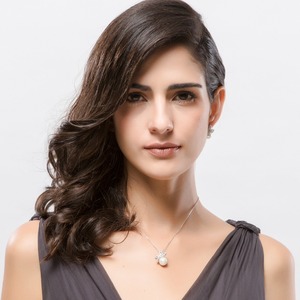 LUOTEEMI Perla Della <span class=keywords><strong>Collana</strong></span> Donna Trendy Romantico Imitazione Pearl Shell Con Zircone Diamante <span class=keywords><strong>Collana</strong></span> del Trifoglio del Foglio - Product Image 2
