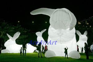 Lapin gonflable géant en tissu Oxford blanc Offre Spéciale | Adorable décoration publicitaire - Product Image 4