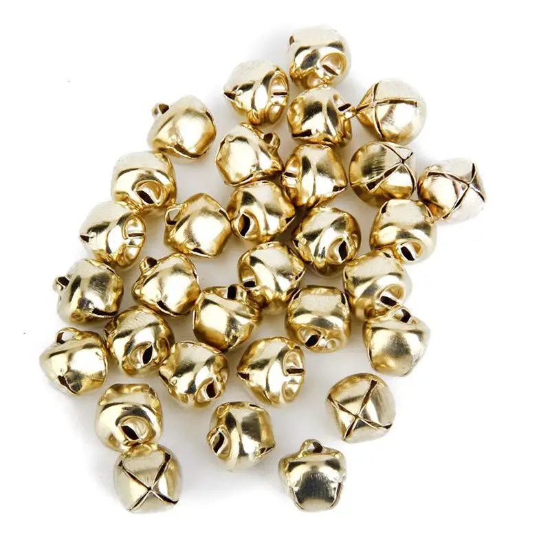 Yiwu Gold Metal Jingle Bells for Christmas Tree Decoration Jewellery Making Craft for Xmas Decorative