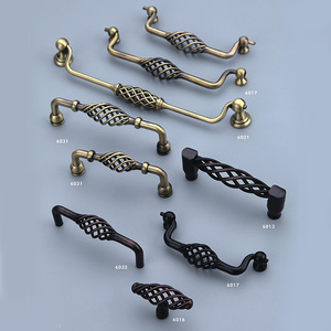 Puxadores de Móveis de Estilo Oriental Antique Brass Birdcage Ferro hardware gabinete puxa - Product Image 3
