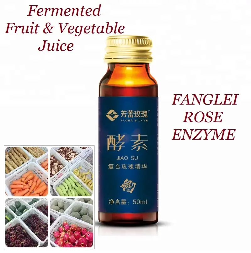 Fanglei Rose Boisson Enzymatique Fermenté Fruits et Légumes Enzymes 50 ml