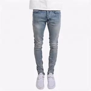 רויאל וולף ג 'ינס ג' ינס יצרן אור כחול רטרו לשטוף הסתיר zip פתיחת slim fit בציר סין ג 'ינס