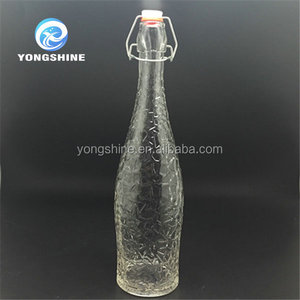 700 ml clara botella de vidrio de jugo de abrochado con tapa corona - Product Image 2
