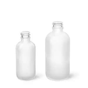 Матовая прозрачная Бостонская стеклянная бутылка 30 мл 60 мл 1 унция 2 унции оптом с пипеткой для защиты от детей