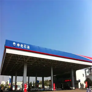 Grid Frame Steel Structure Prefab Truss For Gas Station