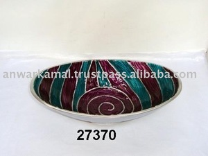 Cuenco de aluminio para frutas/Ensaladas/Chocolate, cuenco interior esmaltado hecho a mano - Product Image 2