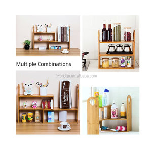 Tre Tự Nhiên Lưu Trữ Máy Tính Để Bàn Organizer Hiển Thị Kệ Giá Tabletop Cây Đứng, Nhà Bếp Organizer Kệ - Product Image 4