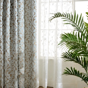 Di lusso di alta qualità 100% poliestere tessuto jacquard blackout tenda della finestra per soggiorno