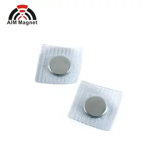 N52 prezzo di fabbrica forte magnete invisibile al neodimio PVC magneti a bottone impermeabili cucito abbigliamento tessuto disco permanente 10 giorni