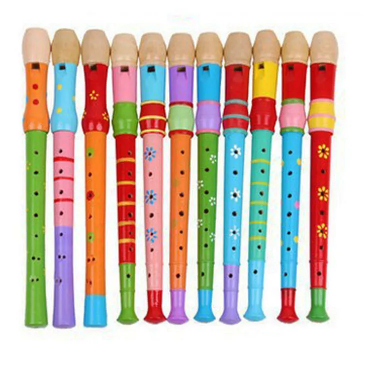 Wooden Children's Cartoon Clarinet 32cm Flute Music Instrument Toy for Kids